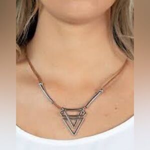 Paparazzi Silver and Brown Tulum Totem Necklace and Earrings